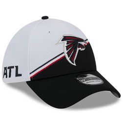 Atlanta Falcons White Team Color 2023 NFL Sideline New Era 39THIRTY Flex Hat