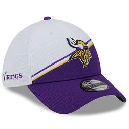 Minnesota Vikings White Team Color 2023 NFL Sideline New Era 39THIRTY Flex Hat