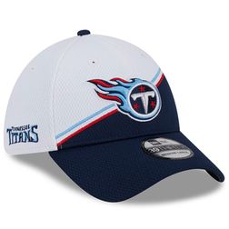 Tennessee Titans White Team Color 2023 NFL Sideline New Era 39THIRTY Flex Hat