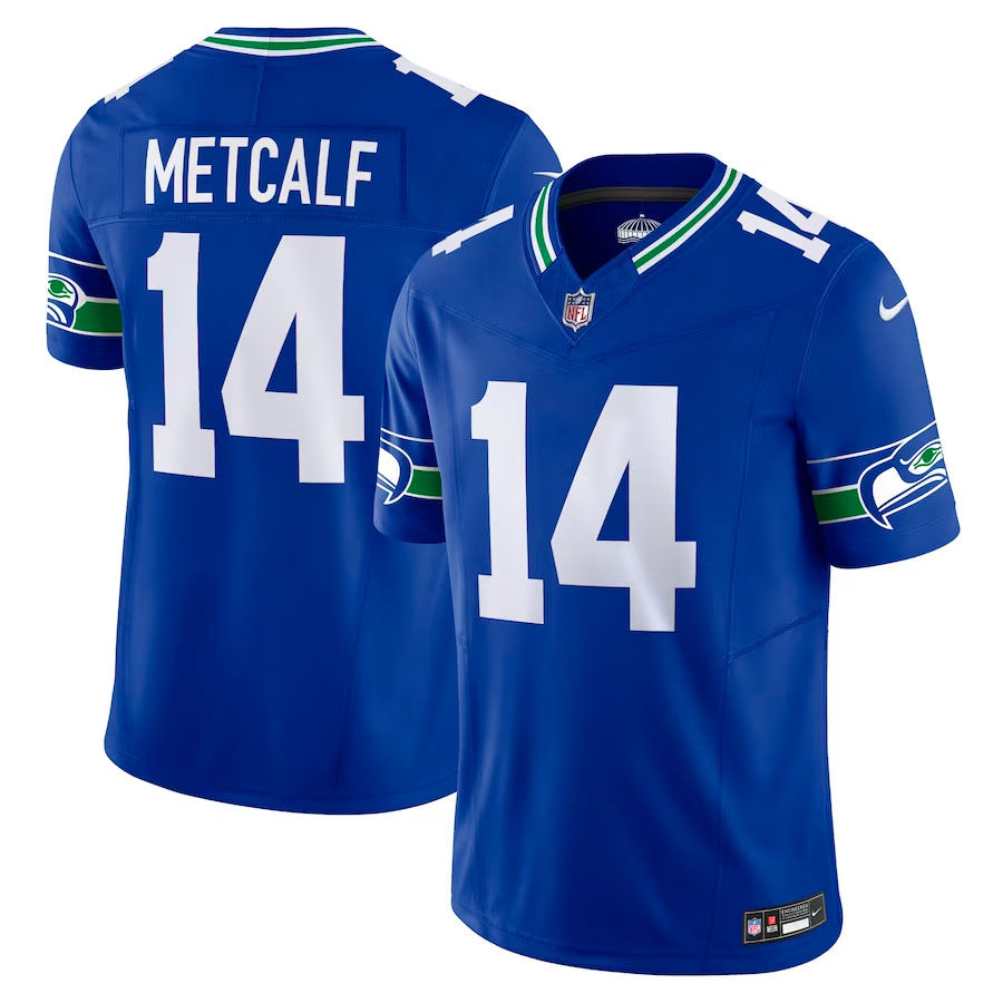 Men's Nike Dk Metcalf Royal Seattle Seahawks Vapor F.U.S.E. Limited Jersey Size: Medium