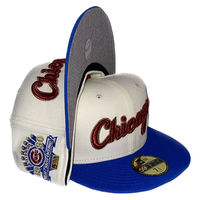 Chicago Cubs Chrome Blue Two Tone 1990 ASG Patch Patch Gray UV 59FIFTY Fitted Hat