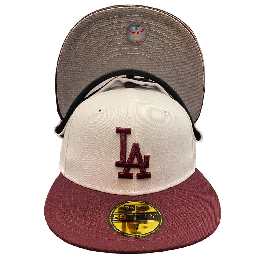 Los Angeles Rams Fitted New Era 59Fifty Logo Burgundy Hat Cap