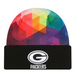 Green Bay Packers Black 2023 NFL Crucial Catch Cuffed Knit Hat