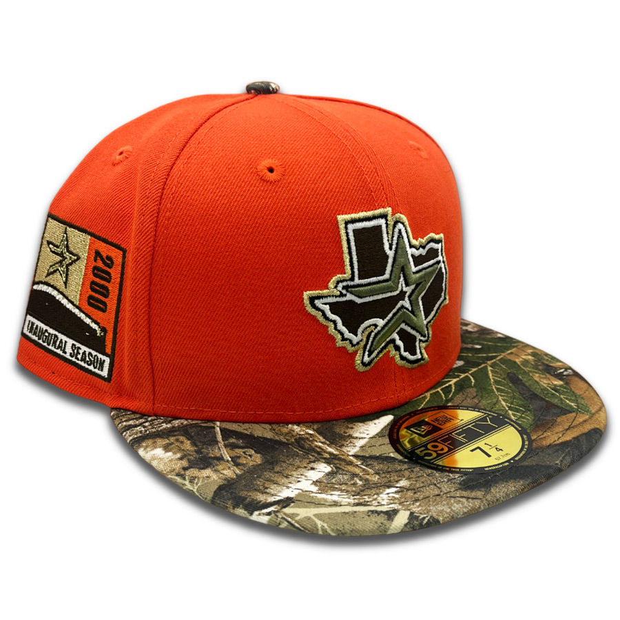 Houston Astros Orange Real Tree Brim 2000 Patch Dark Green UV New Era