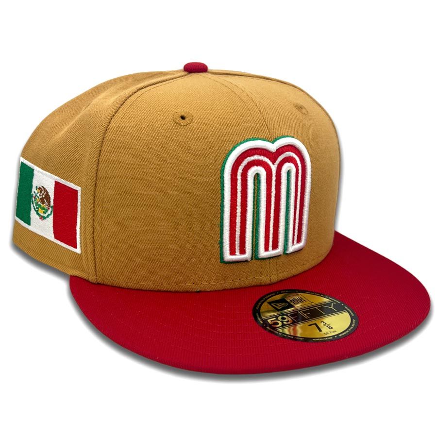 Mexico Tan WBC Flag Patch Green UV 59FIFTY Fitted Hat