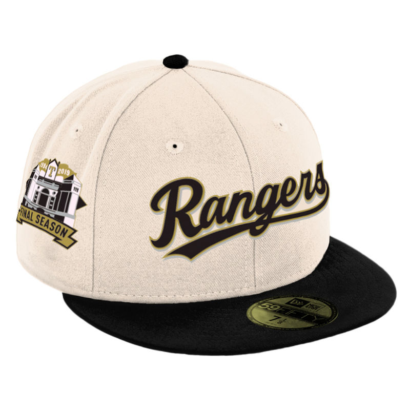 Texas Rangers Chrome Two Tone Hat God 5 Thesidepatch Final Season Patch Pink  UV 59FIFTY Fitted Hat