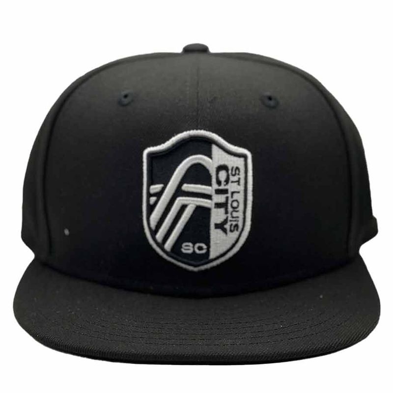 St. Louis City SC Black Basic Logo Black UV New Era 59FIFTY Fitted Hat