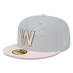 Washington Nationals Metallic City Metallic Gray UV New Era 59FIFTY Fitted Hat