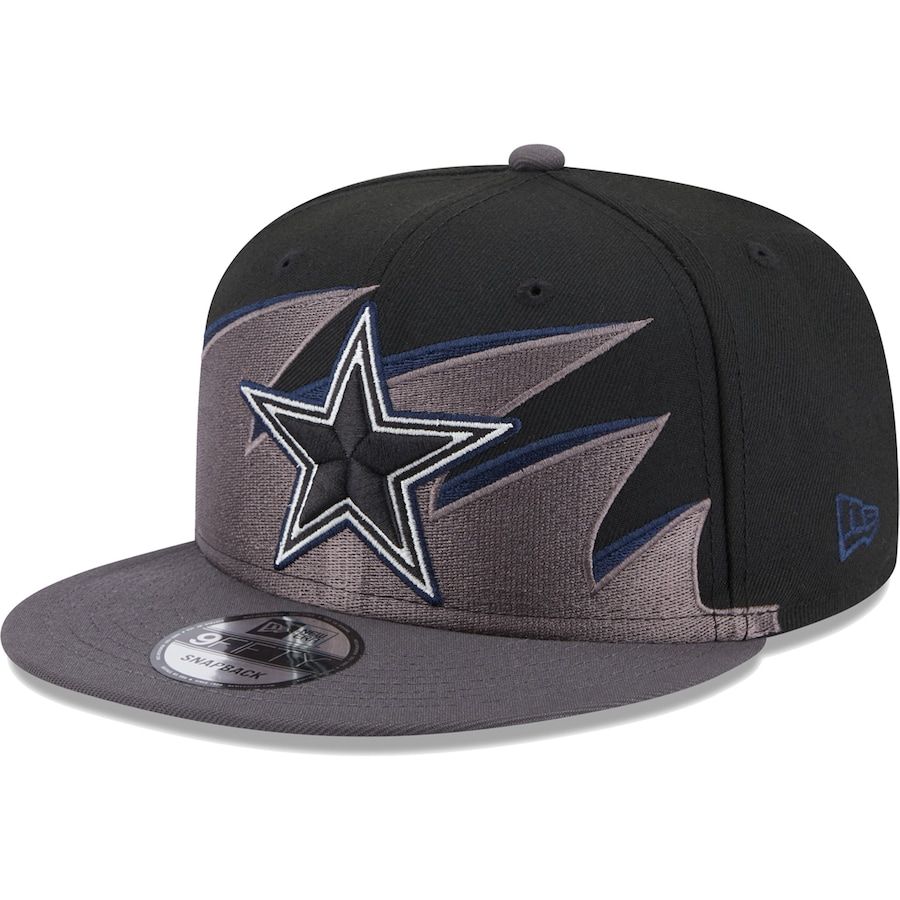 Dallas Cowboys Tidal Wave Black NFL New Era 9FIFTY Snapback Hat