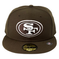 San Francisco 49ers Brown White Basic New Era 59FIFTY Fitted Hat
