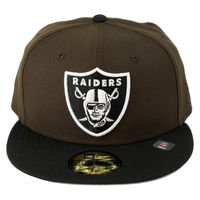 Las Vegas Raiders Brown Black Basic New Era 59FIFTY Fitted Hat