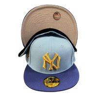 New York Yankees Light Blue Two Tone Fishing for Gold Pack 1942 ASG Patch Gray UV New Era 59FIFTY Fitted Hat