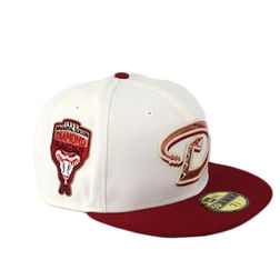 Arizona Diamondbacks 1998 Inaugural Season New Era 59Fifty Fitted Hat  (Chrome White Black Red Under Brim) in 2023