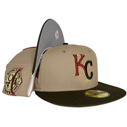 Kansas City Royals Camel Two Tone 40th Anniversary Patch German Flag Batterman Gray UV New Era 59FIFTY Fitted Hat