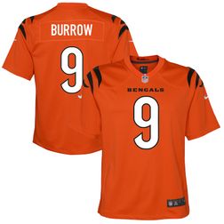 Youth Cincinnati Bengals Joe Burrow Orange Nike Jersey