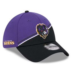 Baltimore Ravens Purple Black 2023 NFL Sideline New Era 39THIRTY Flex Hat