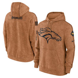 Denver Broncos 2023 Salute To Service Brown Nike Club Pullover Hoodie