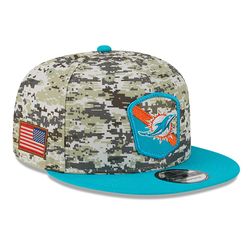 Miami Dolphins New Era 2023 NFL Salute to Service 9FIFTY Snapback Adjustable Hat