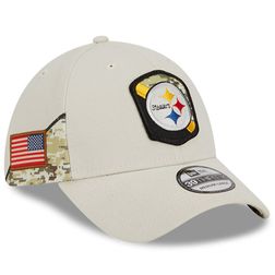 Pittsburgh Steelers New Era 2023 NFL Salute to Service Stone 39THIRTY Flex Hat