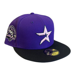 Houston Astros Black Pro Image Exclusive 1986 Astrodome Patch Copper Satin  UV 59FIFTY Fitted Hat