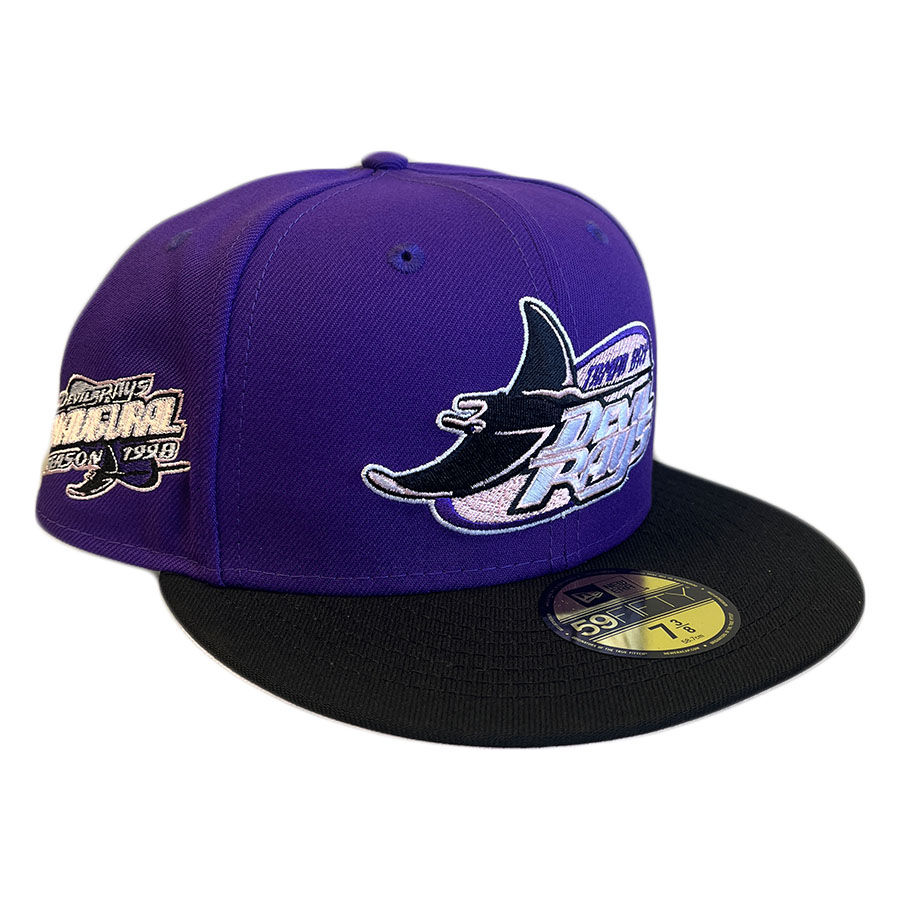 Tampa Bay Rays New Era Inaugural Season Two-Tone 59FIFTY Fitted Hat -  White/Purple