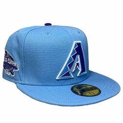 Arizona Diamondbacks New Era Optic 59FIFTY Fitted Hat - White/Purple