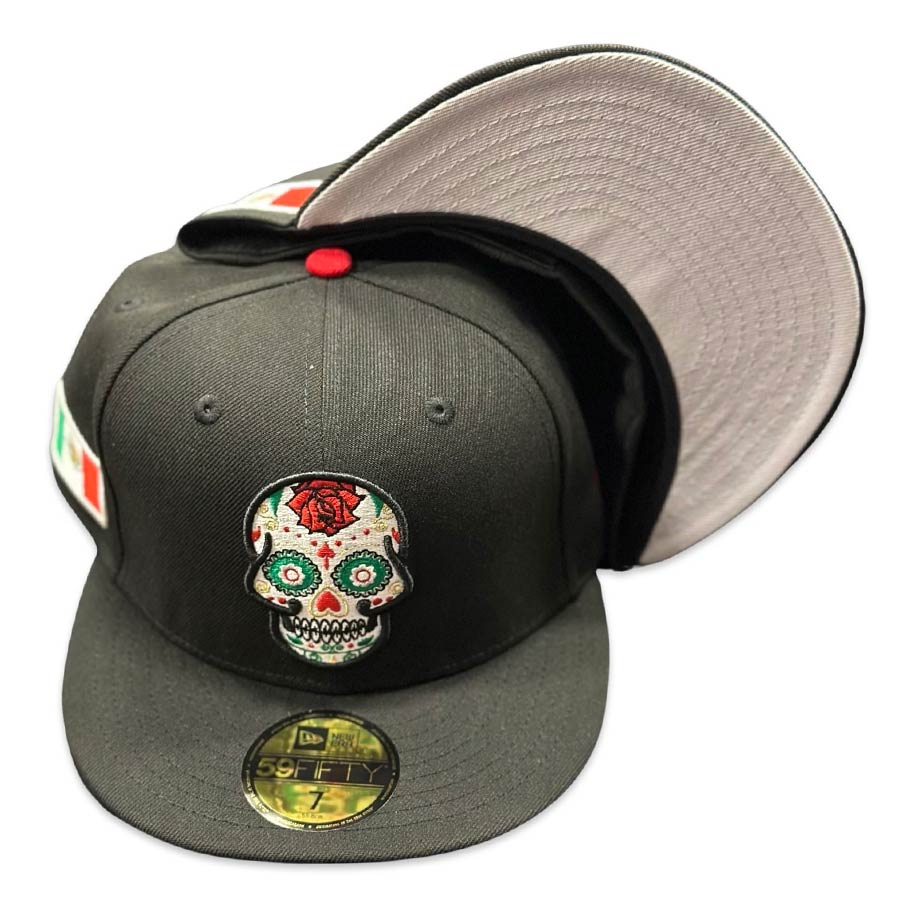 New Era 59FIFTY San Francisco Giants Mexico Flag Patch Hat - Black, White Black/White / 7 7/8