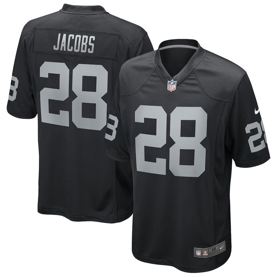  Josh Jacobs Las Vegas Raiders Black #28 Youth 8-20 Home Player  Jersey (8) : Sports & Outdoors