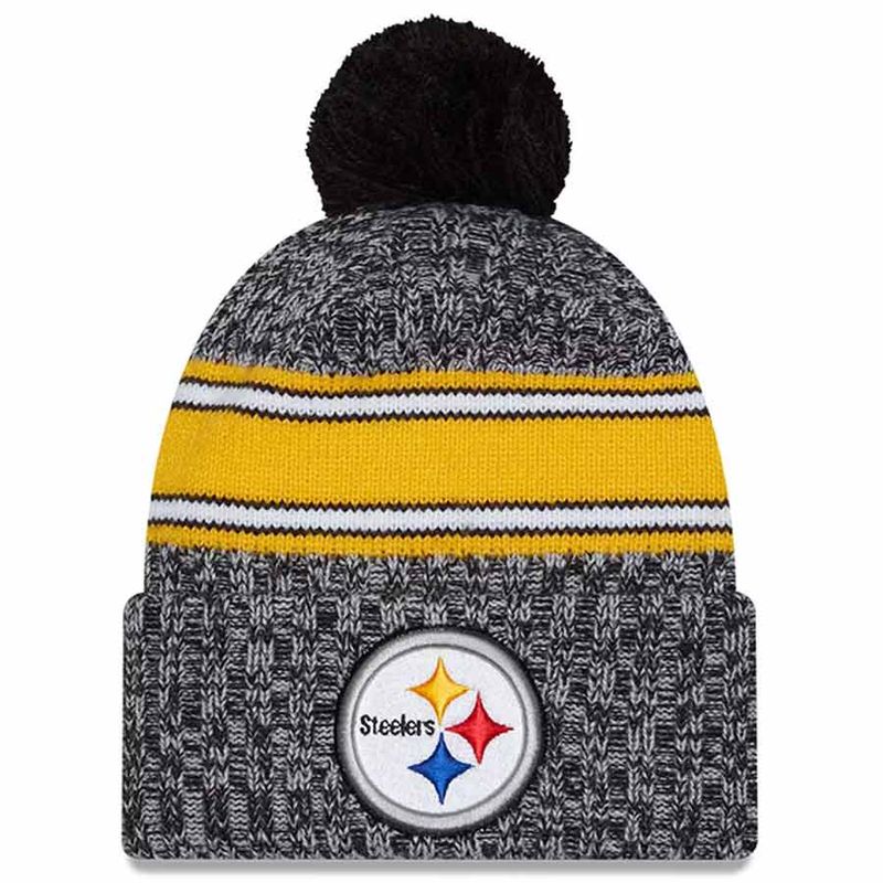 NFL Sideline Pittsburgh Steelers Bobble Knit Hat D03_538