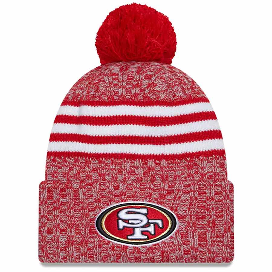 San Francisco 49ers 2023 NFL Sideline New Era Tech Knit Beanie Gray