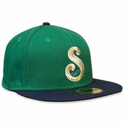 Knoxville Smokies Green and Navy Two Tone New Era 59Fifty Fitted Hat