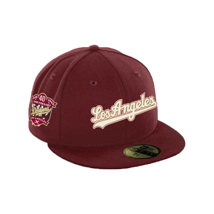 New Era Men Los Angeles Lakers Fitted (Maroon Pink)