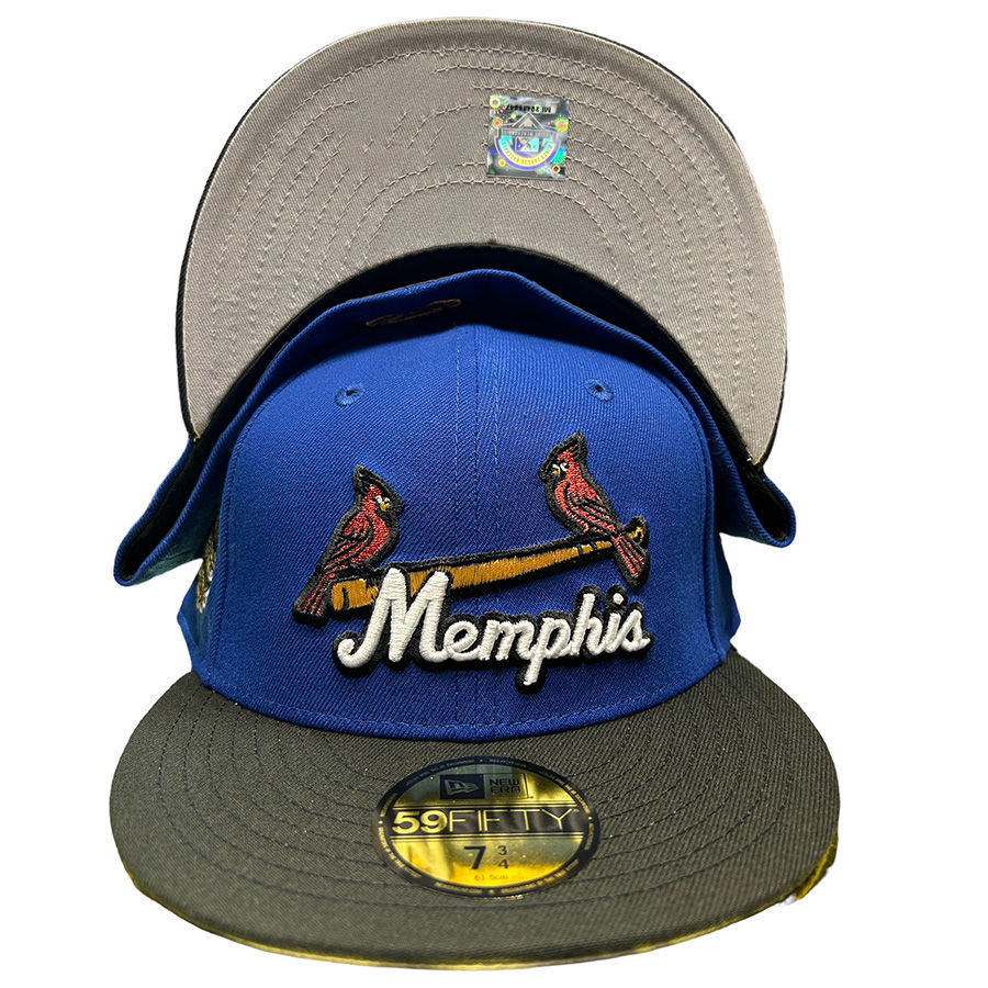 Men's Memphis Redbirds New Era White/Black Theme Night 59FIFTY Fitted Hat