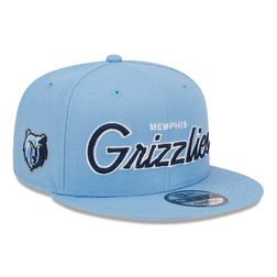 Memphis Grizzlies Light Blue Script New Era NBA 9FIFTY Snapback Hat