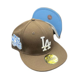 LOS ANGELES DODGERS 60TH ANNIVERSARY LIGHT BRONZE NAVY VISOR ICY