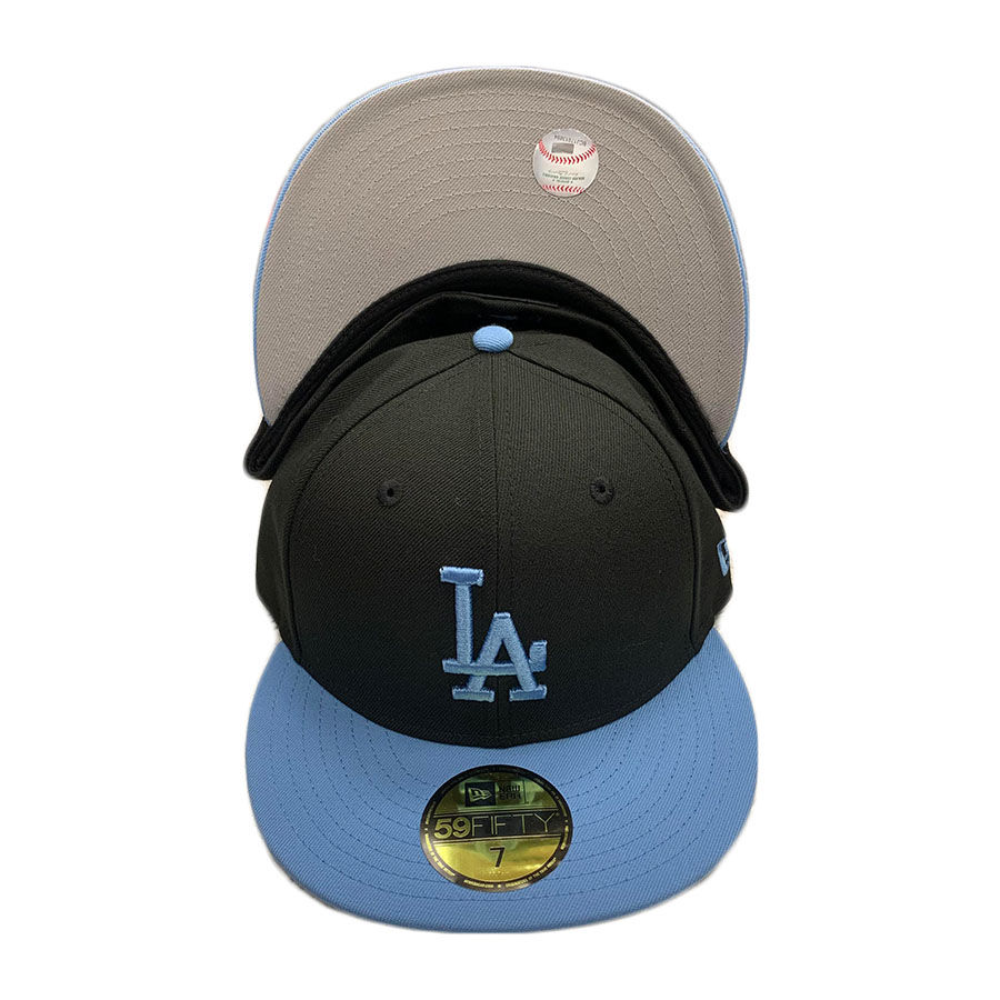 Los Angeles Dodgers Black Light Blue Plane Jane Gray UV 59FIFTY Fitted Hat