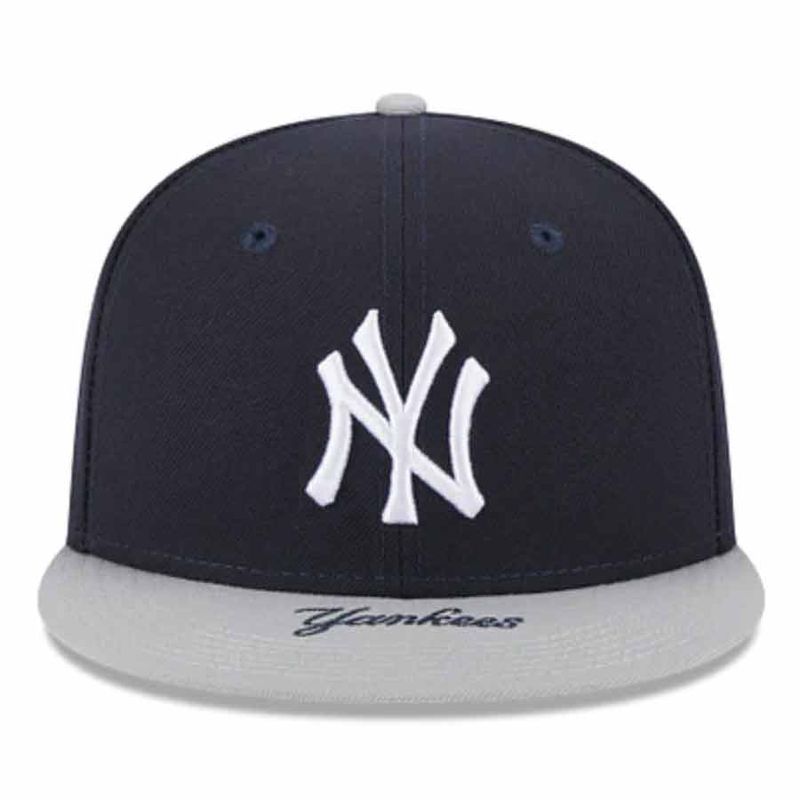 Men's New York Yankees New Era Light Blue/Navy Green Undervisor 59FIFTY  Fitted Hat