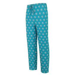 Miami Dolphins Teal Concepts Sport Gauge Allover Print Knit Sleep Pajama Pants