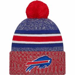 Buffalo Bills 2023 NFL Sideline Alternate Team Color Pom Cuffed Knit Beanie Hat