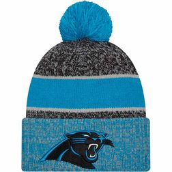 Carolina Panthers 2023 NFL Sideline Alternate Team Color Pom Cuffed Knit Beanie Hat