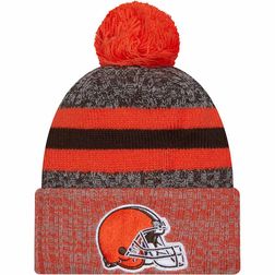 Cleveland Browns 2023 NFL Sideline Alternate Team Color Pom Cuffed Knit Beanie Hat