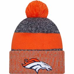 Denver Broncos 2023 NFL Sideline Alternate Team Color Pom Cuffed Knit Beanie Hat