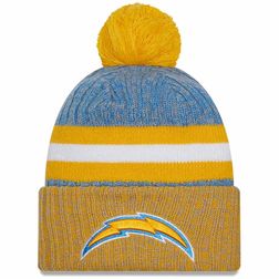 Los Angeles Chargers 2023 NFL Sideline Alternate Team Color Pom Cuffed Knit Beanie Hat