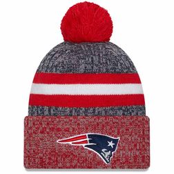 New England Patriots 2023 NFL Sideline Alternate Team Color Pom Cuffed Knit Beanie Hat