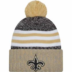 New Orleans Saints 2023 NFL Sideline Alternate Team Color Pom Cuffed Knit Beanie Hat