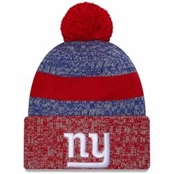 New York Giants 2023 NFL Sideline Alternate Team Color Pom Cuffed Knit Beanie Hat