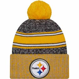 Pittsburgh Steelers 2023 NFL Sideline Alternate Team Color Pom Cuffed Knit Beanie Hat