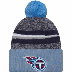 Tennessee Titans 2023 NFL Sideline Alternate Team Color Pom Cuffed Knit Beanie Hat