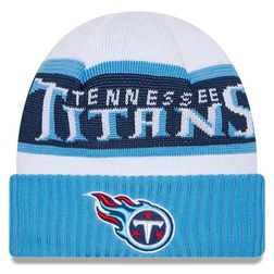 Tennessee Titans New Era 2023 White Sideline Tech Cuffed Knit Hat