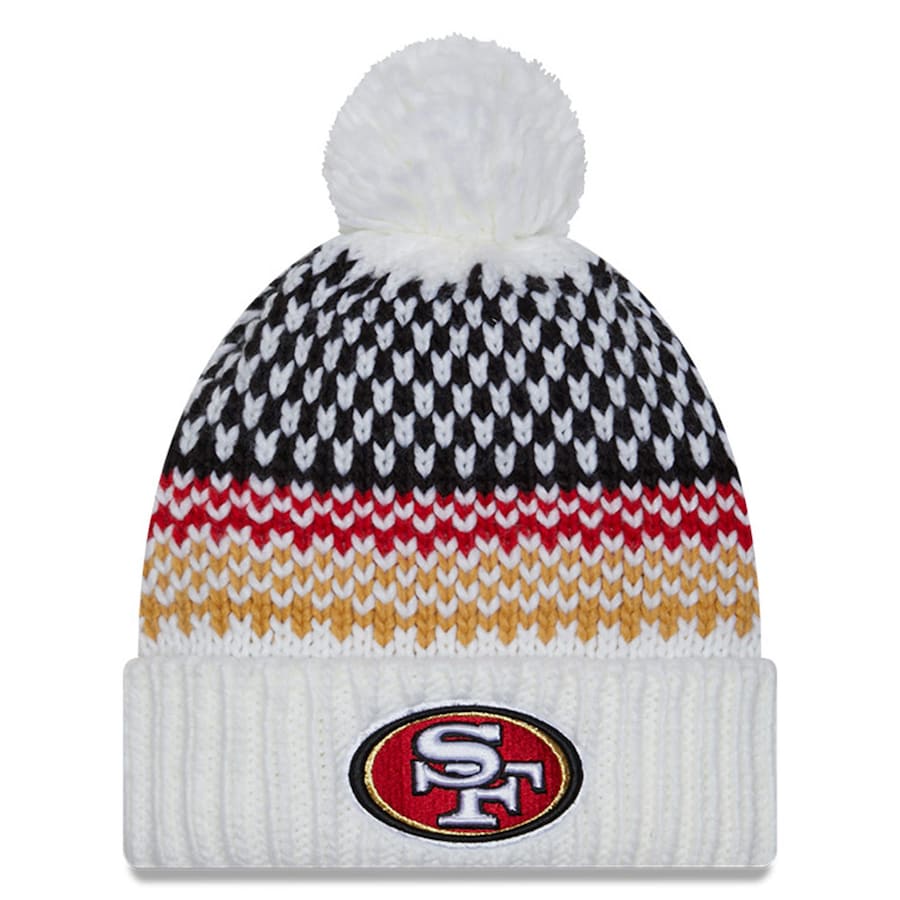 Women's San Francisco 49ers White New Era 2023 Sideline Cuffed